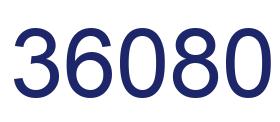 Número 36080 imagen azul