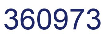 Number 360973 blue image