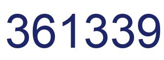 Number 361339 blue image