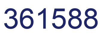 Number 361588 blue image