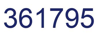 Number 361795 blue image