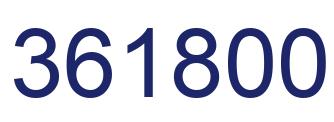 Número 361800 imagen azul