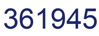 Número 361945 imagen azul