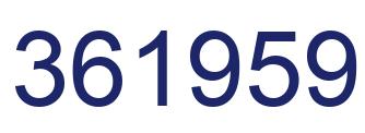 Number 361959 blue image