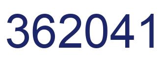 Number 362041 blue image