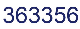 Number 363356 blue image