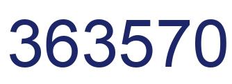 Number 363570 blue image
