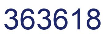 Number 363618 blue image
