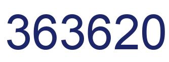 Number 363620 blue image