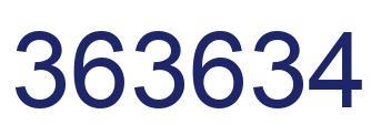 Number 363634 blue image