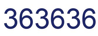 Número 363636 imagen azul