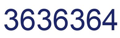 Number 3636364 blue image
