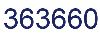 Number 363660 blue image