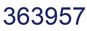 Number 363957 blue image