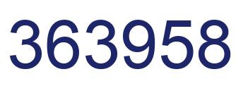 Number 363958 blue image