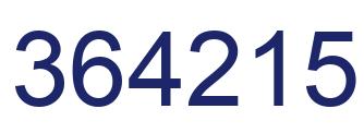 Number 364215 blue image