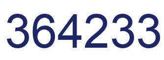 Number 364233 blue image