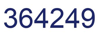 Number 364249 blue image