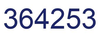 Número 364253 imagen azul