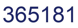 Number 365181 blue image