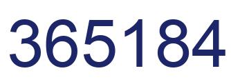 Number 365184 blue image
