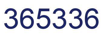 Number 365336 blue image