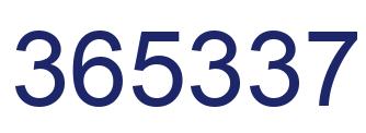 Number 365337 blue image
