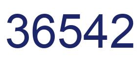 Number 36542 blue image