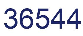 Number 36544 blue image