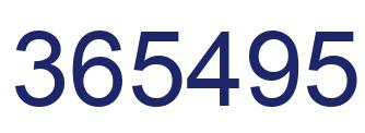 Number 365495 blue image