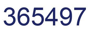 Number 365497 blue image