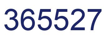 Number 365527 blue image