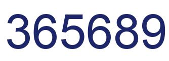 Número 365689 imagen azul