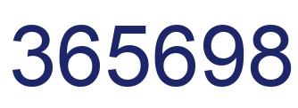 Número 365698 imagen azul