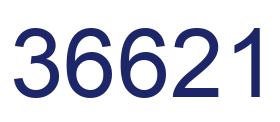 Number 36621 blue image