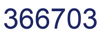 Number 366703 blue image
