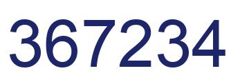 Número 367234 imagen azul