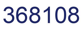 Number 368108 blue image