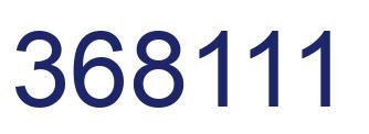 Number 368111 blue image