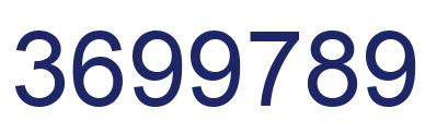 Número 3699789 imagen azul