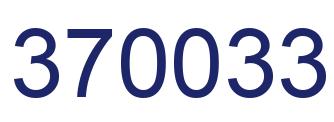 Número 370033 imagen azul