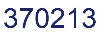 Number 370213 blue image