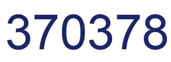 Number 370378 blue image