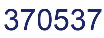 Number 370537 blue image