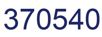 Number 370540 blue image