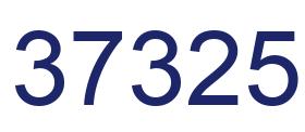 Number 37325 blue image