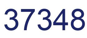 Number 37348 blue image