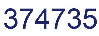 Number 374735 blue image