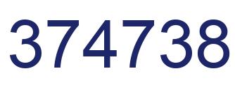 Number 374738 blue image