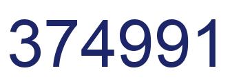 Number 374991 blue image